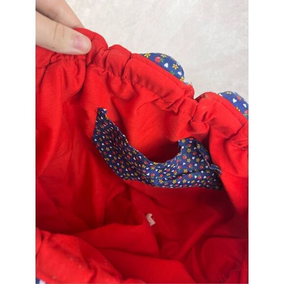 Vintage Patchwork Quilted Purse Handbag Sewing Bag - Picture 8 of 13